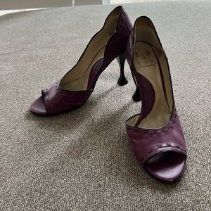 John Fluevog Audrey peep toe heels